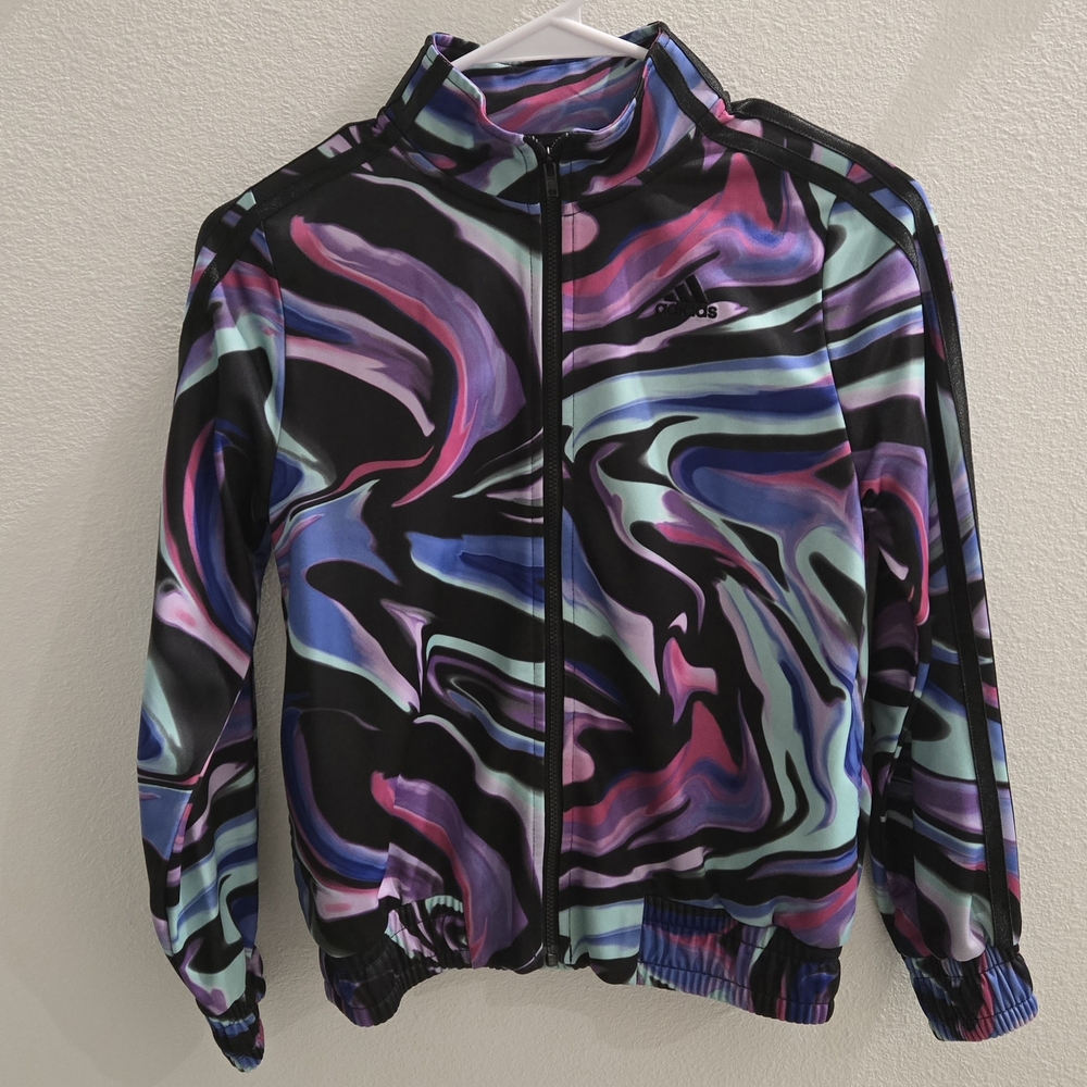 Adidas Light Jacket with Swirl Pattern